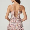 Robe A-line à volants et lacets Lolina, imprimé floral Primrose Robe A-line à volants et lacets Lolina, imprimé floral Primrose