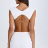 Robe Addison à découpes et lacets, en blanc Robe Addison à découpes et lacets, en blanc