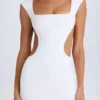 Robe Addison à découpes et lacets, en blanc Robe Addison à découpes et lacets, en blanc