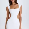 Robe Addison à découpes et lacets, en blanc Robe Addison à découpes et lacets, en blanc
