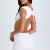 Robe Addison à découpes et lacets, en blanc Robe Addison à découpes et lacets, en blanc