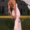 Robe Aldona en jersey fluide à appliqués floraux, couleur blush Robe Aldona en jersey fluide à appliqués floraux, couleur blush
