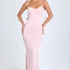 Robe Aldona en jersey fluide à appliqués floraux, couleur blush Robe Aldona en jersey fluide à appliqués floraux, couleur blush