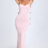 Robe Aldona en jersey fluide à appliqués floraux, couleur blush Robe Aldona en jersey fluide à appliqués floraux, couleur blush