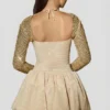 Robe Aletta à ourlet bouffant orné de paillettes dorées Robe Aletta à ourlet bouffant orné de paillettes dorées