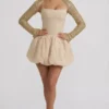 Robe Aletta à ourlet bouffant orné de paillettes dorées Robe Aletta à ourlet bouffant orné de paillettes dorées