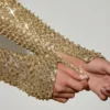 Robe Aletta à ourlet bouffant orné de paillettes dorées Robe Aletta à ourlet bouffant orné de paillettes dorées