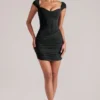 Robe Alva à encolure en cœur, couleur noire Robe Alva à encolure en cœur, couleur noire