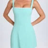 Robe Aubrielle à bordures en dentelle, vert d’eau Robe Aubrielle à bordures en dentelle, vert d’eau