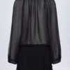 Robe Avalon à manches ballon et laçage, en noir Robe Avalon à manches ballon et laçage, en noir