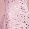 Robe Averie transparente à encolure carrée et ornements, couleur rose Robe Averie transparente à encolure carrée et ornements, couleur rose