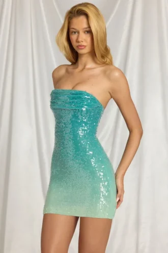 Robe bandeau Alessi en bleu dégradé