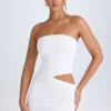 Robe bandeau à découpes Damia en blanc Robe bandeau à découpes Damia en blanc