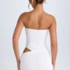 Robe bandeau à découpes Damia en blanc Robe bandeau à découpes Damia en blanc