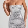 Robe bandeau ornée Aurora en blanc Robe bandeau ornée Aurora en blanc