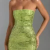 Robe bandeau ornée Aurora, vert poire Robe bandeau ornée Aurora, vert poire