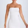 Robe bandeau à volants et découpes Misa, blanche Robe bandeau à volants et découpes Misa, blanche