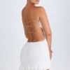 Robe bandeau à volants et découpes Misa, blanche Robe bandeau à volants et découpes Misa, blanche