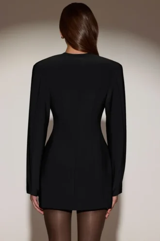 Robe blazer à simple boutonnage Azelie en noir