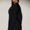 Robe blazer à simple boutonnage Azelie en noir Robe blazer à simple boutonnage Azelie en noir