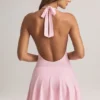 Robe Brooke en modal, dos nu et coupe trapèze, rose pastel Robe Brooke en modal, dos nu et coupe trapèze, rose pastel