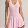 Robe Brooke en modal, dos nu et coupe trapèze, rose pastel Robe Brooke en modal, dos nu et coupe trapèze, rose pastel