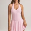 Robe Brooke en modal, dos nu et coupe trapèze, rose pastel Robe Brooke en modal, dos nu et coupe trapèze, rose pastel