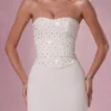 Robe bustier à corset ornée Melora, couleur ivoire Robe bustier à corset ornée Melora, couleur ivoire