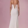 Robe bustier à corset ornée Melora, couleur ivoire Robe bustier à corset ornée Melora, couleur ivoire