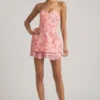 Robe bustier corsetée à ornements Eliseille, rose Robe bustier corsetée à ornements Eliseille, rose