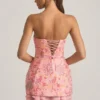 Robe bustier corsetée à ornements Eliseille, rose Robe bustier corsetée à ornements Eliseille, rose