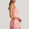 Robe bustier corsetée à ornements Eliseille, rose Robe bustier corsetée à ornements Eliseille, rose
