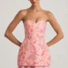 Robe bustier corsetée à ornements Eliseille, rose Robe bustier corsetée à ornements Eliseille, rose