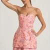 Robe bustier corsetée à ornements Eliseille, rose Robe bustier corsetée à ornements Eliseille, rose