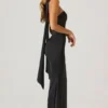 Robe bustier Mandi à détails foulard, en noir Robe bustier Mandi à détails foulard, en noir