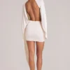 Robe cape drapée Lida en ivoire Robe cape drapée Lida en ivoire