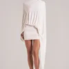 Robe cape drapée Lida en ivoire Robe cape drapée Lida en ivoire