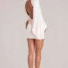 Robe cape drapée Lida en ivoire Robe cape drapée Lida en ivoire