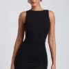 Robe Coa en modal à col haut et dos nu, en noir Robe Coa en modal à col haut et dos nu, en noir