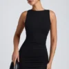 Robe Coa en modal à col haut et dos nu, en noir Robe Coa en modal à col haut et dos nu, en noir