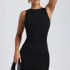 Robe Coa en modal à col haut et dos nu, en noir Robe Coa en modal à col haut et dos nu, en noir