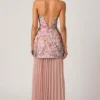 Robe convertible à lacets Galia ornée, rose floral Robe convertible à lacets Galia ornée, rose floral