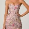 Robe convertible à lacets Galia ornée, rose floral Robe convertible à lacets Galia ornée, rose floral