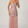 Robe convertible à lacets Galia ornée, rose floral Robe convertible à lacets Galia ornée, rose floral