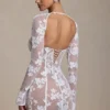 Robe corset Andreia à détails en dentelle, blanche Robe corset Andreia à détails en dentelle, blanche