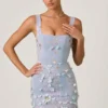 Robe corset à appliqués Briar en bleu ciel Robe corset à appliqués Briar en bleu ciel