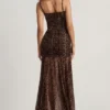 Robe corset asymétrique froncée Haruna à imprimé léopard Robe corset asymétrique froncée Haruna à imprimé léopard