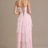 Robe corset à col bénitier ornée Arlette Premium en rose pâle Robe corset à col bénitier ornée Arlette Premium en rose pâle