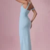 Robe corset drapée en maille Naelle, couleur aqua clair Robe corset drapée en maille Naelle, couleur aqua clair