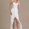 Robe corset en dentelle ornée Beatrix Premium, blanche Robe corset en dentelle ornée Beatrix Premium, blanche